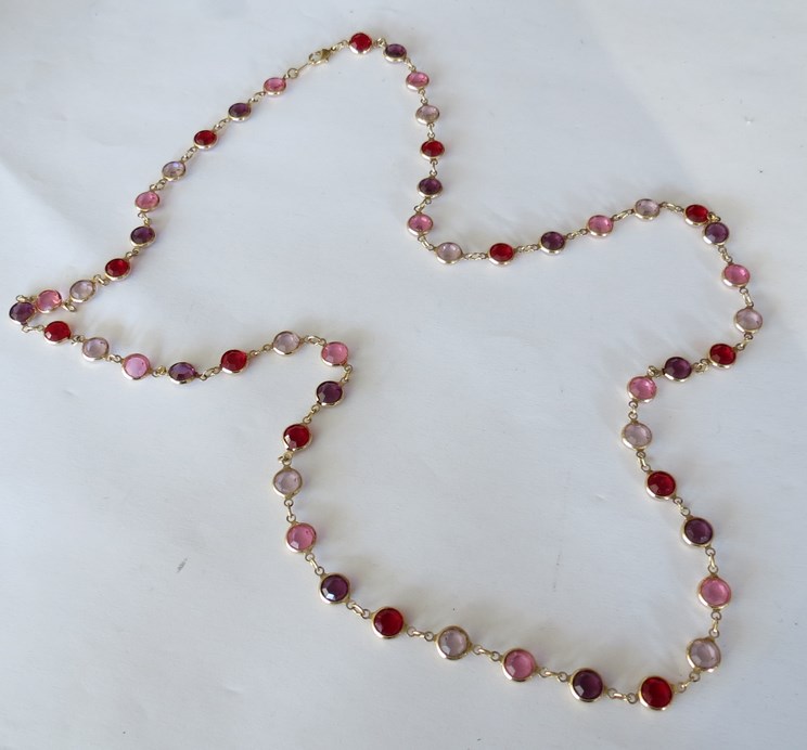 A Swarovski crystal necklace in pinks, - Image 2 of 2