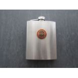 A hip flask "Mini Cooper register" badge to front