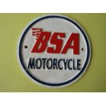 A cast reproduction BSA motorcycle plaque