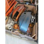 A box of Suzuki GT250 parts