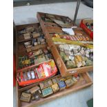 Two trays of mixed vintage light bulbs