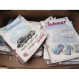 A box of Autocar and The Motor magazines