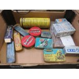 A box of tinned tube repair kits