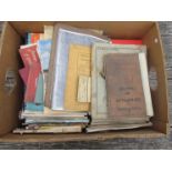 A box of mixed manuals and books relating to farm and steam engines including parts books for