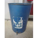 An Esso blue can with tap