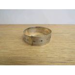 A Ward Brothers silver belt form bangle, Chester 1943,