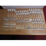 A J B Chatterley & Sons Ltd twelve place canteen of silver cutlery,