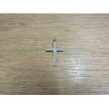 A 9ct gold diamond studded cross pendant, 4.5g, 4.