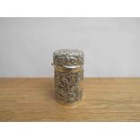 An Arthur Willmore Pennington floral embossed silver scent bottle, slight dents,