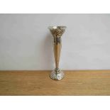 Possibly Lee & Wigfull and Art Nouveau silver trumpet vase with embossed floral detail,