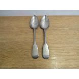A Victorian John & Henry Lias silver serving spoon, London 1839 and another 1842,