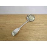 A Victorian silver sifting spoon, London 1846,