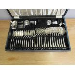 A canteen of cutlery, mostly made by Alexander Clark & Co Ltd, Birmingham 1941.