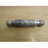 An Army & Navy Co-operative Society solid silver twin topped scent bottle with engraved detail,