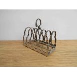 A Harrison Brothers & Howsen silver 7-bar toast rack, 11.