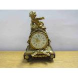 A gilt mantel clock by Daniel Desbois, London,