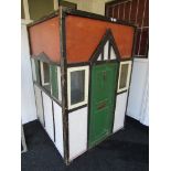 A 1920's Tri-ang wooden playhouse front and two side walls