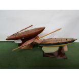 Two model yachts including Aisla