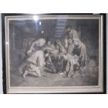 Two 19th Century etchings including Last Supper and Mary & Jesus in the stable,