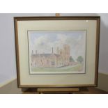 LORD SUFFIELD "Oxburgh Hall", watercolour, dated 98,