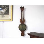 A 19th Century banjo barometer C. Marinone (a/f), 97cm tall.