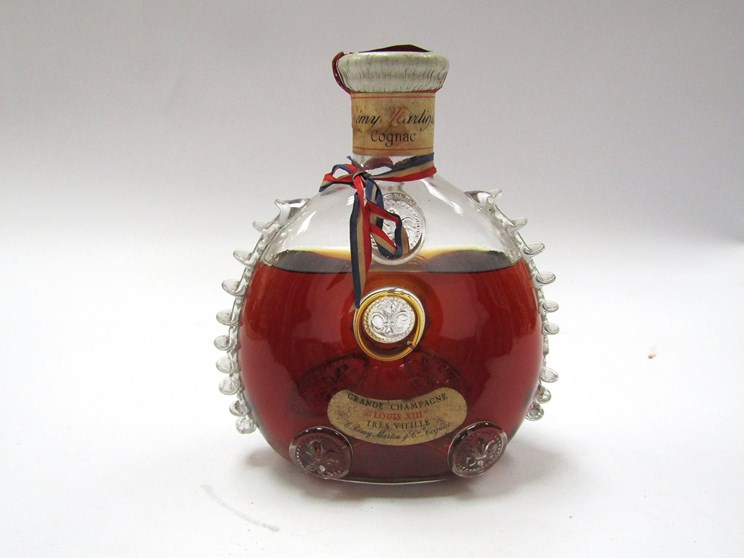 Remy Martin Louis XIII Cognac Tres Vieille, in Baccarat crystal decanter circa 1962-63,