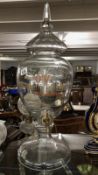 A Greer's Special O.V.J selection old vatted Highland whisky glass dispenser with brass tap.