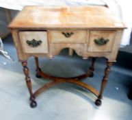 An old 3 drawer lowboy.