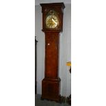 A walnut cased 8 bell brass faced Grandfather clock, Whittington, Westminster.