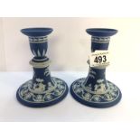 A pair of early Wedgwood candlesticks circa 1890.