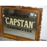 A Will's Capstan cigarettes advertising mirror.