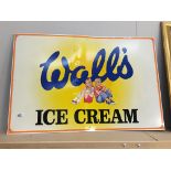 A Wall's ice cream advertising sign.