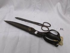 A pair of tailor's shear's with USA makers mark and one other.