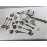 A mixed lot including silver, jewellery etc.