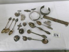 A mixed lot including silver, jewellery etc.