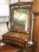 A 2 drawer marquetry mirror