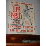 A 1956 Elvis Presley concert poster.