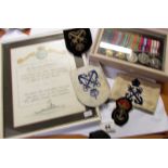 A cased set of 5 WW2 medals with bar and ribbon. Minesweeping 1945 -51 MX 729588 L Holman A/ERA RN.