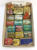 A collection of gramophone needle tins, some with contents.