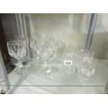 A set of 6 Wine glasses and 6 Whisky Tumblers by Villleroy & Boch, Arabelle design.