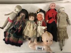 A collection of antique and collectable dolls.