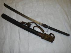 An old Japanese/Burmese Doha sword a/f (possibly 17th/18th century).