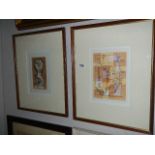 A pair of limited edition prints, 60/500 by Paul Klee, one entitled 'Spirit of Hoffmann',