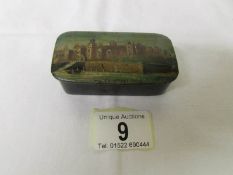 A 19th century snuff box depicting a scene of 'Old Somerset House'.