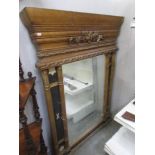 A 19th century gilded over mantel mirror.