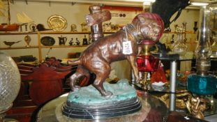 A bronze bulldog