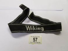 A Nazi Germany 5th Waffen-SS Panzar Division 'Wiking' cuff title.