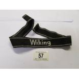 A Nazi Germany 5th Waffen-SS Panzar Division 'Wiking' cuff title.
