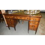 A rosewood inlaid writing desk