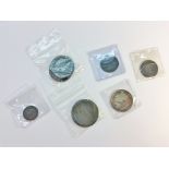 7 late 18th / Early 19th century British coins - 1797 VF two pence, 2 x 1797 cartwheel penny,